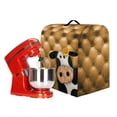 thumbnail image 6 of TSOVTHRID Cow Sunflower 3D Leather Print Kitchen Mixer Cover Portable Multipurpose Dust Cover for Kitchen Mixer Reusable Waterproof Polyester Kitchen Aid Mixer Assecories with Top Handle,S, 6 of 7
