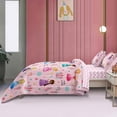 thumbnail image 4 of Juego de edredón Sirdo Kids Magical Princess, tamaño doble, 5 piezas, 4 of 7