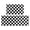Black and White Checkered Pattern, variant on Red and Black Checkered Pattern Anti Fatigue Kitchen Rugs Set Of 2, Non Slip Washable Decorative Floor Mats for Kitchen Sink Laundry, 17"x30" and 17"x47"