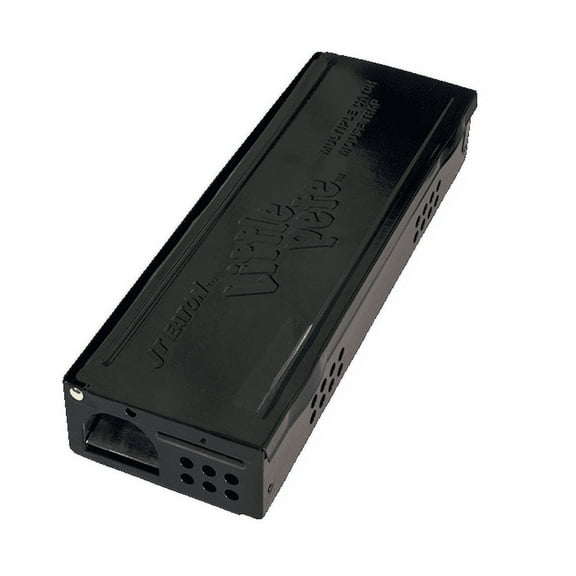 JT Eaton Little Pete Humane Mouse Trap- Slim Style- Solid Black Station