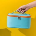 thumbnail image 4 of Portable Female Macaron Color Makeup Cases Large Capacity Travel Makeup Bag Toiletry Bag Cosmetic Organizer Storage Pouch DARK BLUE, 4 of 8