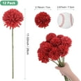 thumbnail image 3 of 6/12-Pack Artificial Chrysanthemum Ball Flowers, 11 Inch Faux Chrysanthemum Silk Bouquets Real Touch Faux Flowers for Home/Wedding/Christmas/Party[Silver], 3 of 6