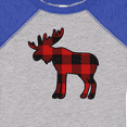 thumbnail image 4 of Inktastic Moose Silhouette Plaid Boys or Girls Baby Bodysuit, 4 of 5
