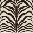 thumbnail image 2 of SAFAVIEH Cambridge Leah Geometric Wool Area Rug, Ivory/Brown, 6' x 6' Square, 2 of 8