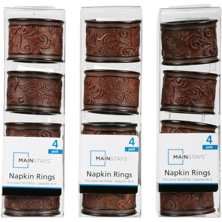 Mainstays™ Napkin Rings 4 ct Pack