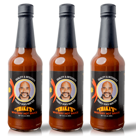 Chaka’s MMM Sauce Sugar Free Mystery Hot Sauce, 10 oz (Pack of 3)