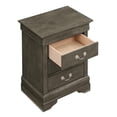 thumbnail image 4 of Glory Furniture Louis Phillipe 3 Drawer Nightstand in Gray, 4 of 5
