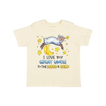 

Inktastic I Love my Great Uncle to the Moon and Back Cute Sheep Gift Toddler Boy or Toddler Girl T-Shirt