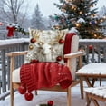 thumbnail image 2 of YIKA Christmas Tree Snowflake Reindeer Pillowcase Christmas Pillow Cover Holiday Decoration Sofa Decoration Linen Pillow Home Sofa Holiday Decoration Pillow Cover 45x45cm D, 2 of 7