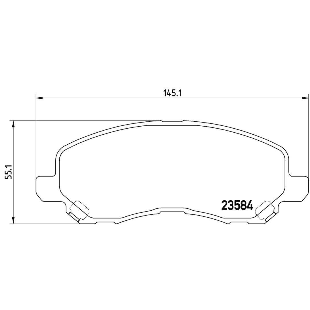 Brembo P54030X; Brake Pad; XTRALINE; FMSI Number D866-7741; Low-Metallic; Set Of 4