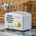 thumbnail image 1 of Ganfancp Bt01 Altavoces Retro Estéreo Inalámbricos, Altavoces Bluetooth Vintage Portátiles con Sonido Potente, Contestador de Llamadas, Modo Radio Fm,- Tarjeta Ofertas Del Día Liquidación 1*Audio, 1*, 1 of 2