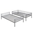 thumbnail image 3 of Abrihome Twin Over Twin Metal Bunk Bed,Sliver, 3 of 3