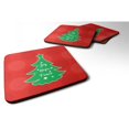 thumbnail image 1 of Carolines Treasures BB6971FC Arbre de Noël Rouge Vert Mousse Sous-Verres - Lot de 4, 1 of 1