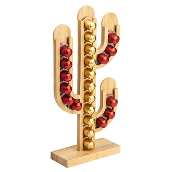 Cactus Coffee Pod Holder for Coffee Shops & Bars, Holds 22 Pods, 16.5 x 8.25 in