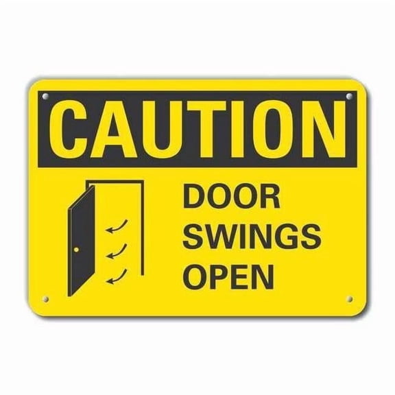Lyle Caution Sign,10 in x 14 in,Plastic LCU3-0124-NP_14x10
