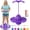 Purple, variant on Gfplay Balance Jumping Ball with Handle, Pogo Hopper Ball for Indoor & Outdoor Play, Develops Balance & Coordination, Safe Fitness Toy