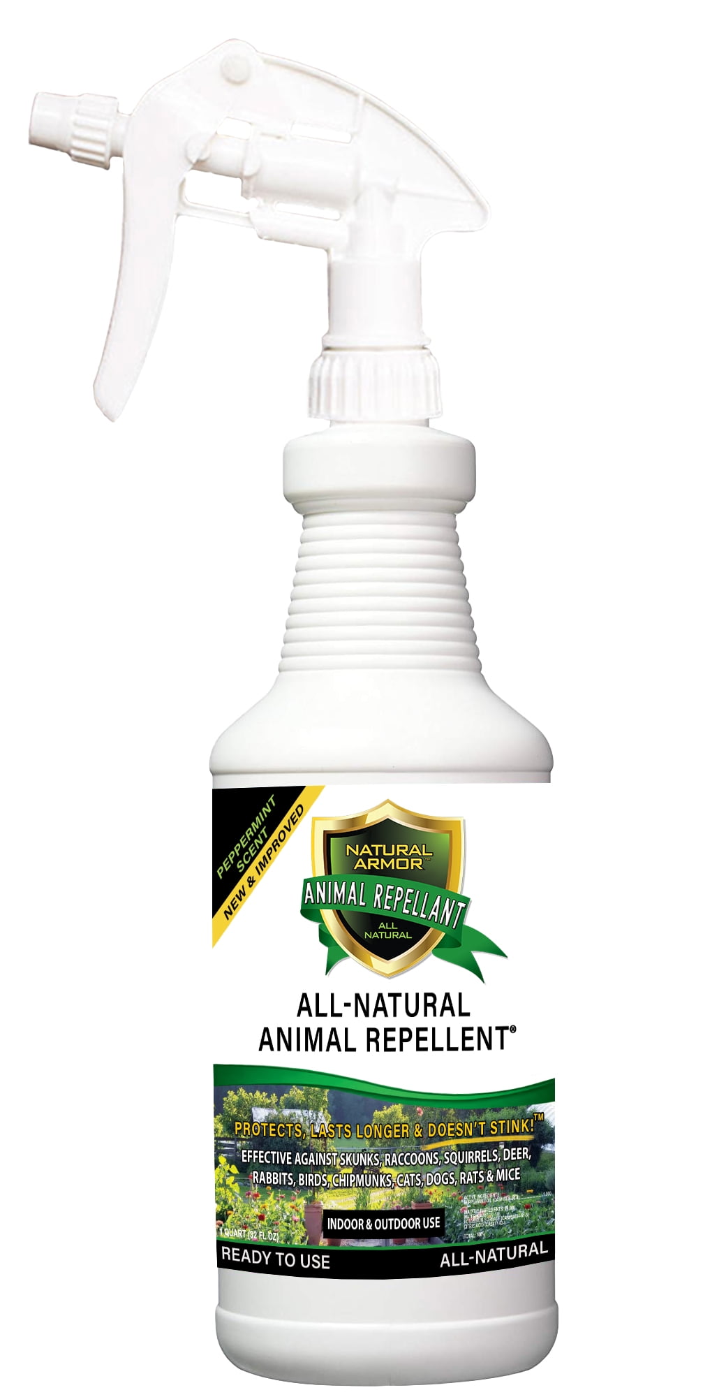 Natural Armor Peppermint Scent Quart Ready to Use All Natural Animal Repellent Spray (32 OZ