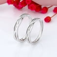 thumbnail image 2 of Couple Rings Set for Him and Her S925 Silver Matching Wedding Bands Interweaving Promise Rings Anniversary Jewelry Gifts for Men and Women Exquisite Design, 2 of 5