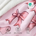 thumbnail image 4 of Gentlesoft Bow Blanket for Couch Chair, Thick Warm Sherpa Throw Pink Room Decor for Christmas, Cozy Gifts for Women, Kids, Teen Girls, Toddler, Baby, Grandkids, Cute Fleece Blanket, 50"x60", 4 of 8