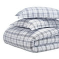 thumbnail image 3 of Superior Plaid Flannel Cotton Duvet Set, King/California King, Blue, 3 of 11