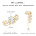 thumbnail image 4 of Rosec Jewels Lab Grown Diamond Oval Engagement Ring for Women - Nature Inspired Ring (6X8 mm, 1 Carat), 14K Yellow Gold, US 10.50, 4 of 5