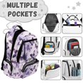 thumbnail image 5 of KUIFORTI Purple Watercolor Butterfly Girls School Bag Portable Kids Bookbag with Shoulder Straps Casual for Elementary Middle School Students Daily Use, 5 of 7