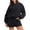 Black 2 piece outfits for women, variant on Usmixi Tracksuits Set for Women Oversized Sweatshirt 2 Piece Outfit Women Casual Long Sleeve Round Neck Pullover Drawstring Shorts Sweatsuits Sets Workout Running Lounge Sets Under $10