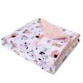 thumbnail image 4 of Manta para Bebé Esenciales para Bebé Perrito Rosa Reversible de Polar 76x89 cm, 4 of 5