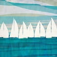 thumbnail image 2 of Meneely, Dan 12x12 Black Ornate Wood Framed with Double Matting Museum Art Print Titled - Afternoon Regatta II, 2 of 4