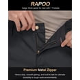 thumbnail image 3 of Pantalones Cargo Rapoo para Hombre Trabajo, Senderismo, Tácticos, Militares y Casuales con Múltiples Bolsillos, Resistente al Agua, Tela Ripstop, Transpirables, Color Negro 30Wx32L, 3 of 6