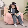 thumbnail image 3 of Puf para niños MOMCAYWEX con oso de peluche rosa, 3 of 7