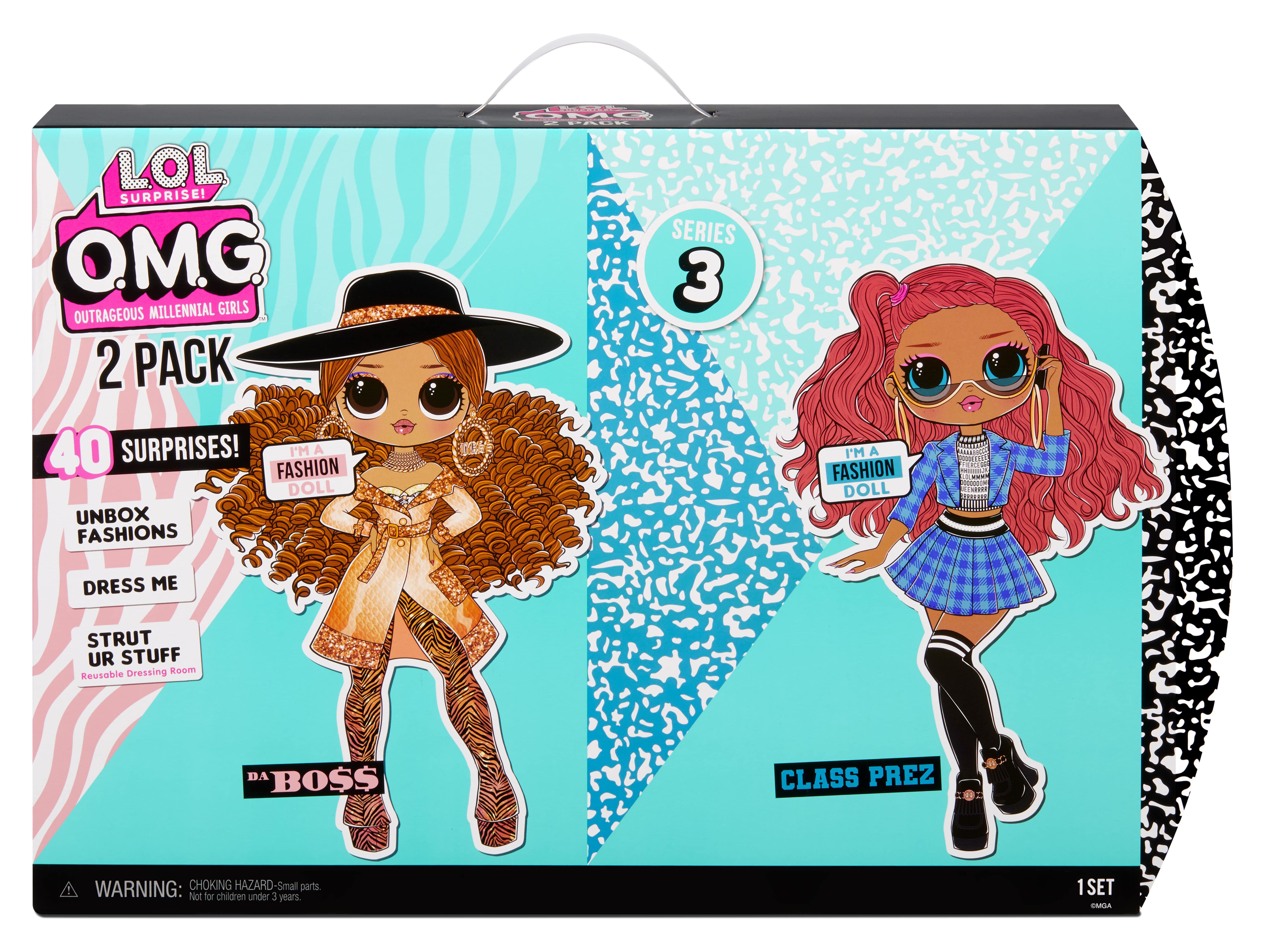 LOL Surprise OMG 2-Pack – Da Boss & Class Prez Fashion Dolls 2-Pack with 20 Surprises Each, Stylish Fashion Outfits and Doll Accessories - image 3 of 8