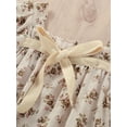 thumbnail image 4 of LMLYSoH Baby Romper/ Dress, Kids Flower Print Square Neck Short Sleeve Bodysuit/ One-Piece for Summer, 4 of 8