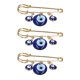 thumbnail image 1 of Pins De Ropa, Alfileres De Seguridad De Diseño único 3 Pendientes De Ojos Azules Uso Multifuncional Para La Decoración De La Ropa Para La Decoración De La Bolsa Para La, 1 of 7