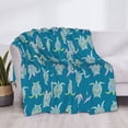 thumbnail image 3 of Naloa Sea Turtle Flannel Blankets - Thick and Warm Blanket for Winter, Soft Fuzzy Plush King Blanket for All Seasons80"x60", 3 of 6
