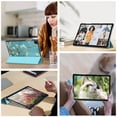 thumbnail image 3 of Fintie Slim Case for Samsung Galaxy Tab A9+ / Tab A9 Plus11 inch 2023 Model (SM-X210/X216/X218), Ultra Thin Lightweight Hard Back Shell Tri-Fold Stand Cover with Auto Wake/Sleep, Blossom, 3 of 8