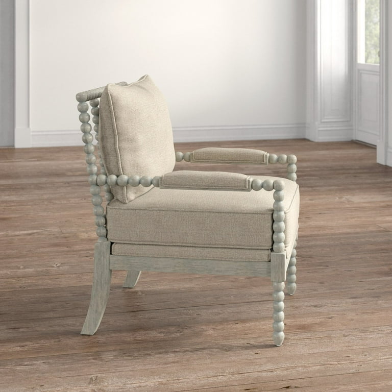 Chelle Armchair Brushed gray finish frame and arms Seat Fill