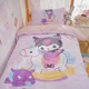 thumbnail image 3 of Sanrio Cinnamoroll Kuromi My melody ropa de cama para estudiantes, juego de cuatro piezas de dibujos animados, Sábana de cama para dormitorio para niñas, funda de edredón, juego de tres piezas, 3 of 5