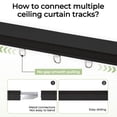 thumbnail image 6 of Ceiling Curtain Track Room Divider Curtain Rods Set with Hooks,3FT-6FT Adjustable Length Curtain Track,Black, 6 of 8