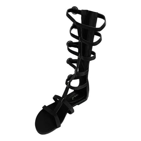 

PEASKJP Womens Platform Sandals Women s Casual Strappy Sandal for Summer (Black 7)