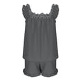 thumbnail image 6 of Posijego Women's Plus Size Pajama Sets Ruffled Tank Camisole Sleepwear and Shorts Summer Sleepwear Loungewear Pjs Sets, 6 of 8
