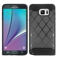 thumbnail image 2 of For Samsung Galaxy Note 5&amp;sbquo;&amp;Auml;&amp;egrave; - Criss Cross Pattern HYBRID PC/SC Combo Cover w/ Kickstand - Black CCHYB, 2 of 5