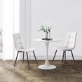 thumbnail image 4 of CorLiving Nash Modern Velvet Upholstered and Tufted Dining Chairs Set of 2 with Iron Legs, 4 of 8