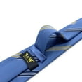 thumbnail image 4 of Ties for Men Suits Steel Blue Stripes Business Necktie Extra Long 63", 4 of 5