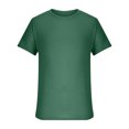 thumbnail image 4 of Homenesgenics Mens Shirts Men Tops T Shirts for Man Men's Summer Solid Round Neck Short Sleeved Knitted T-Shirt Green M, 4 of 6