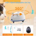 thumbnail image 4 of Juguetes para gatos, juguetes interactivos para gatos de interior, auto giratorio automático, juguete automático de luz para gatos con luz y plumas, USB, 4 of 5