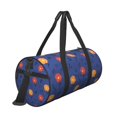 thumbnail image 3 of YFYANG Large Capacity Canvas Gym Bag for Men and Women, Purple Flower Graffiti Round Portable Travel Bags for Sports Fitness, 3 of 8