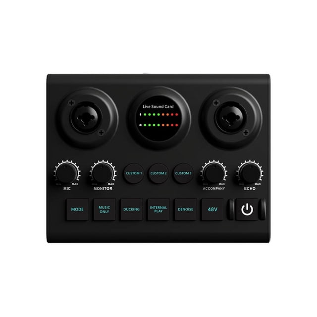 Microphone Sound Card Live Sound Card Singing Performance Sound Card for Microphones and Musical Instruments