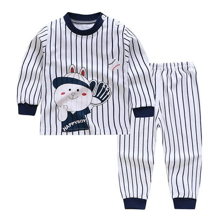 

QWERTYU Newborn Infant Toddler Baby Kids Children Child Girl Boy Tops and Set Clothing Set Cartoon Print Long Sleeve Outfit White
