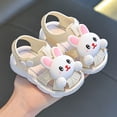 thumbnail image 4 of WAYUTE Girls Sandals Breathable Lightweight Non Soft Sole Walking Shoes for Toddler Kids Fashion Footwear Casual Outdoor, 4 of 5